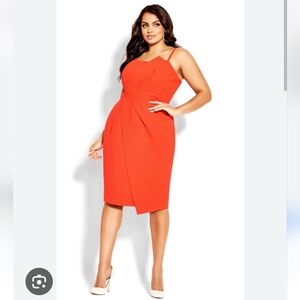 NWT City Chic Enchant Sheath Dress With Straps Plus Size 18W